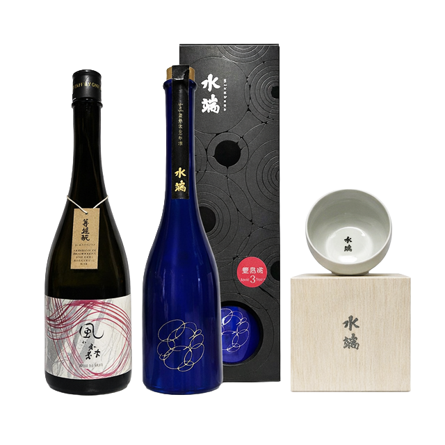 油長酒造大図鑑 風の森水端 セット オリジナル酒器付き – UTAGE